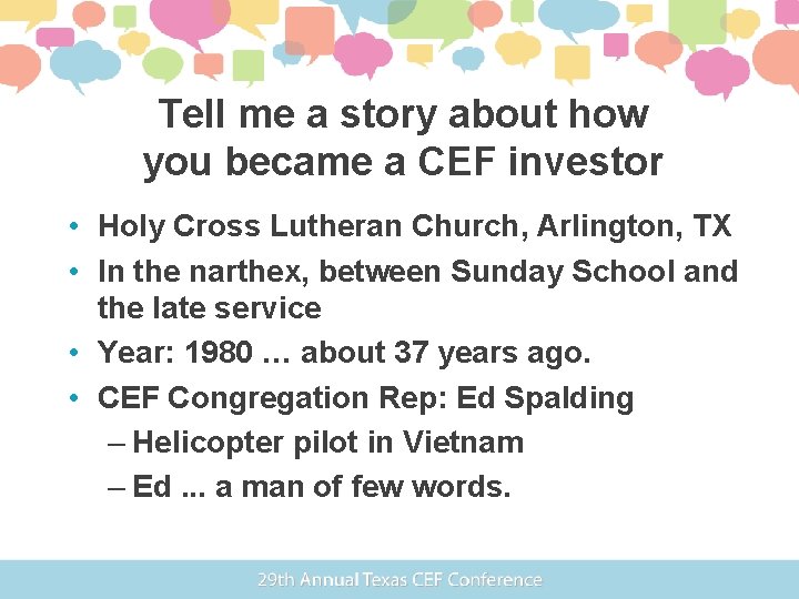 Tell me a story about how you became a CEF investor • Holy Cross