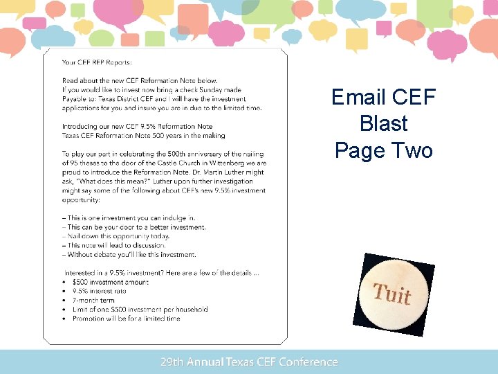 Email CEF Blast Page Two 