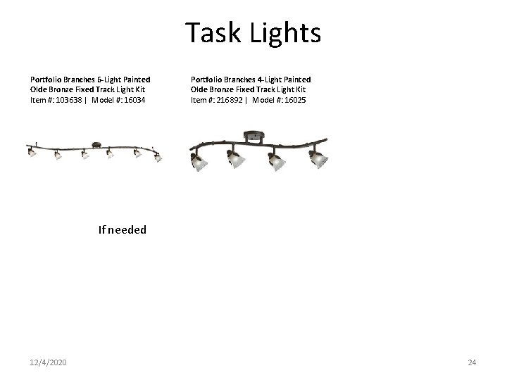 Task Lights Portfolio Branches 6 -Light Painted Olde Bronze Fixed Track Light Kit Item
