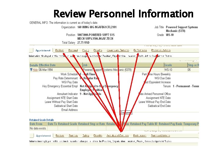 Review Personnel Information 