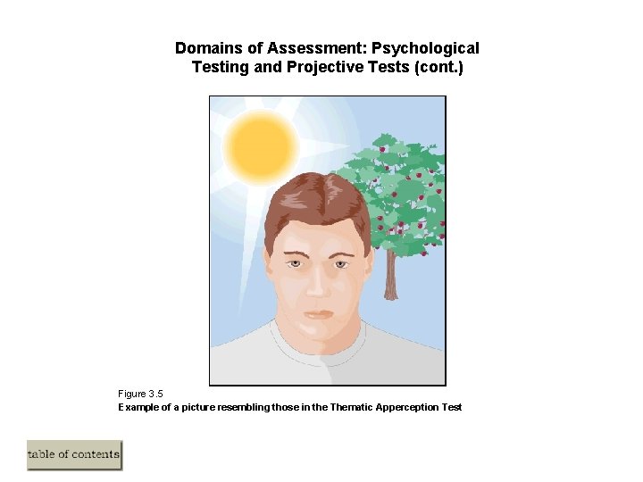Domains of Assessment: Psychological Testing and Projective Tests (cont. ) Figure 3. 5 Example Domains of Assessment: Psychological Testing and Projective Tests (cont. ) Figure 3. 5 Example