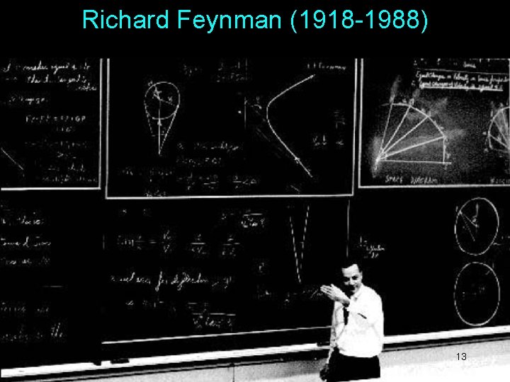 Richard Feynman (1918 -1988) 13 