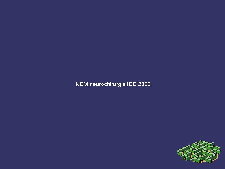 NEM neurochirurgie IDE 2008 