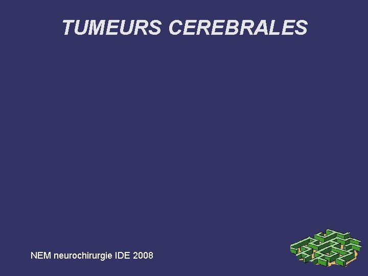 TUMEURS CEREBRALES NEM neurochirurgie IDE 2008 