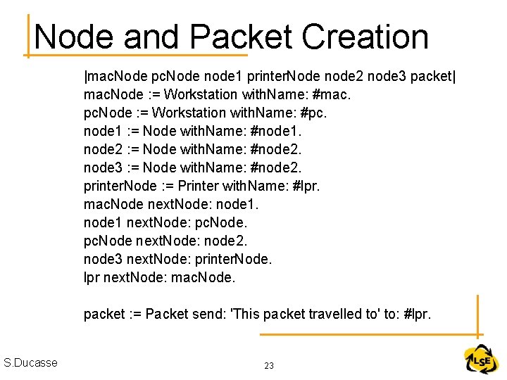 Node and Packet Creation |mac. Node pc. Node node 1 printer. Node node 2