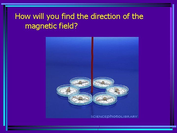 How will you find the direction of the magnetic field? 