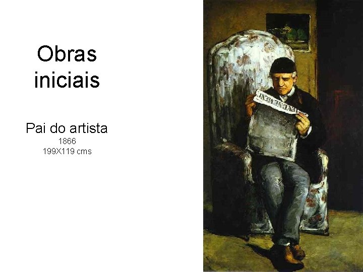 Obras iniciais Pai do artista 1866 199 X 119 cms 