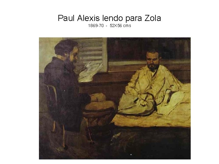 Paul Alexis lendo para Zola 1869 -70 - 52 X 56 cms 