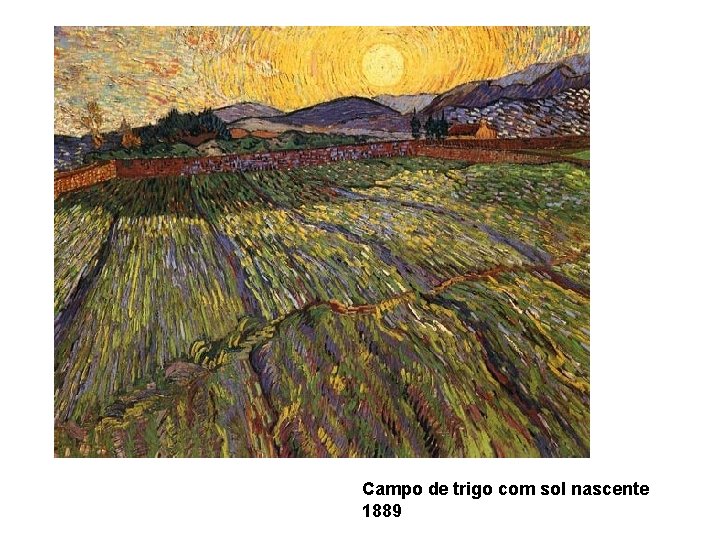 Campo de trigo com sol nascente 1889 