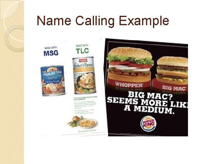 Name Calling Example 