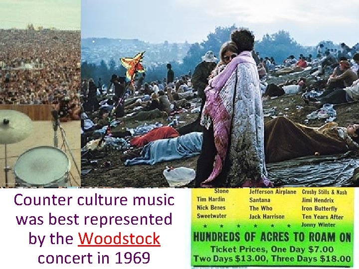 Counter Culture 1960 s counter culture was represented by: “Sex, Drugs, Rock ‘n’ roll”