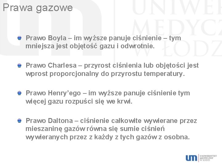 Prawa gazowe Prawo Boyla – im wyższe panuje ciśnienie – tym mniejsza jest objętość