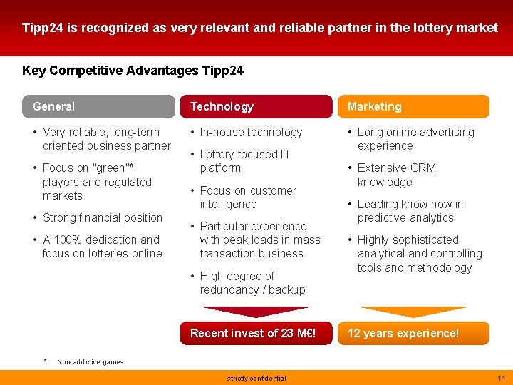 Tipp 24 is recognized as very relevant and reliable partner in the lottery market