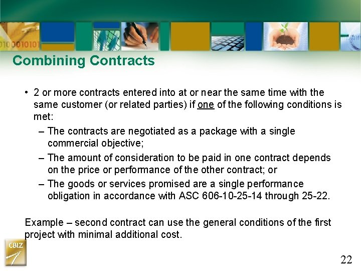 Combining Contracts • 2 or more contracts entered into at or near the same Combining Contracts • 2 or more contracts entered into at or near the same