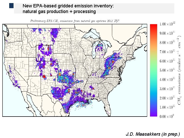 Natural gas processing New EPA-based gridded emission inventory: natural gas production + processing J.