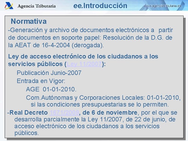ee. Introducción Normativa -Generación y archivo de documentos electrónicos a partir de documentos en