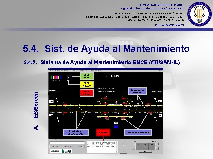 UNIVERSIDAD CARLOS III DE MADRID Ingeniería Técnica Industrial – Electrónica Industrial Mantenimiento Correctivo de