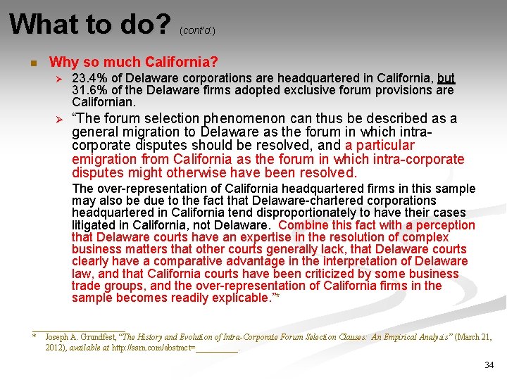 What to do? n (cont’d. ) Why so much California? Ø 23. 4% of What to do? n (cont’d. ) Why so much California? Ø 23. 4% of