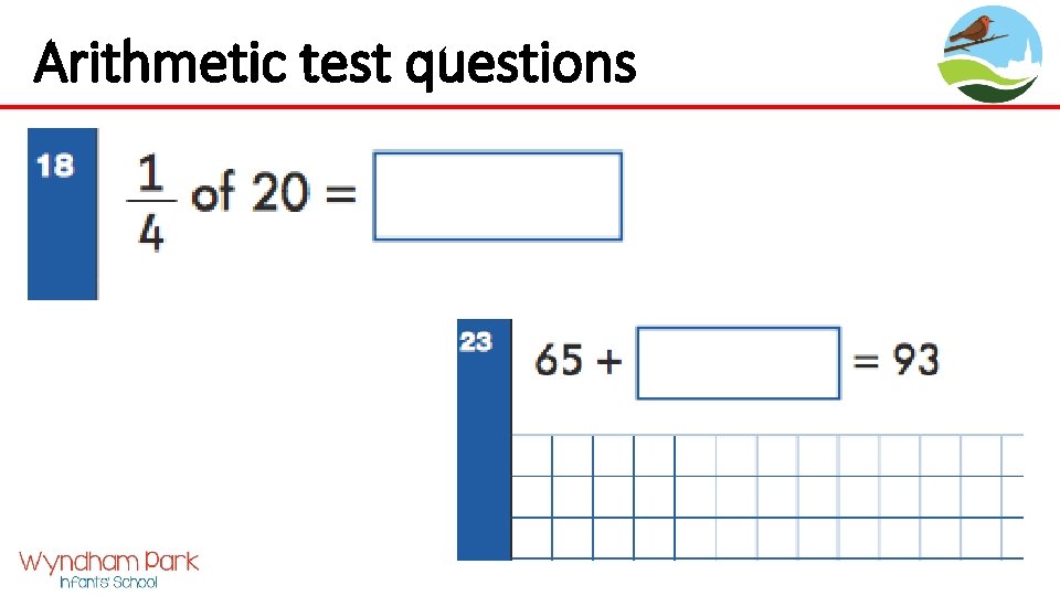 Arithmetic test questions 