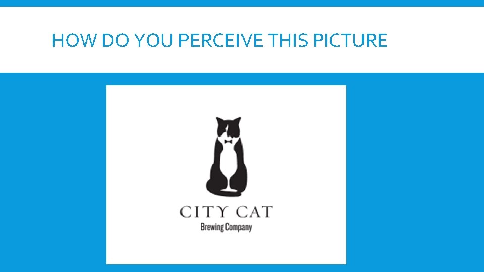 HOW DO YOU PERCEIVE THIS PICTURE HOW DO YOU PERCEIVE THIS PICTURE