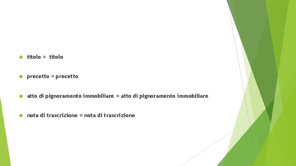  titolo = titolo precetto = precetto atto di pignoramento immobiliare = atto di