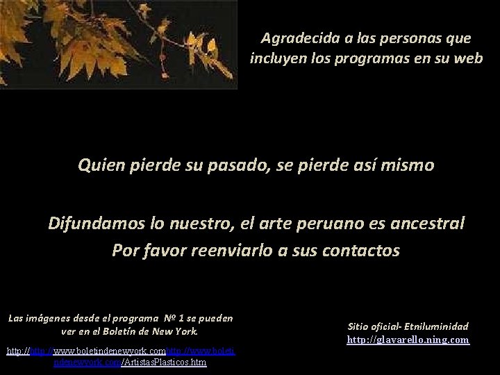 Agradecida a las personas que incluyen los programas en su web Quien pierde su Agradecida a las personas que incluyen los programas en su web Quien pierde su