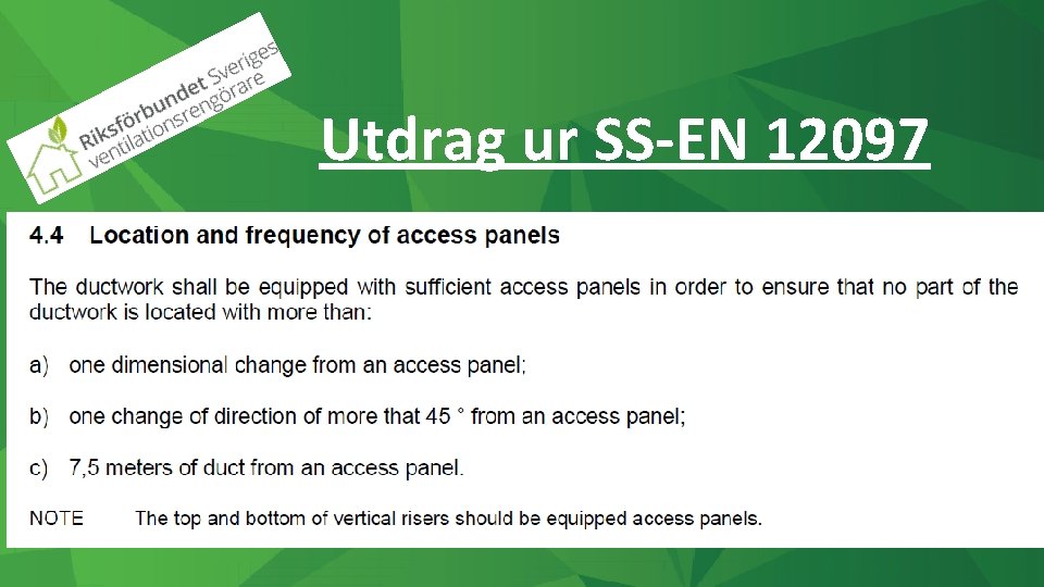 Utdrag ur SS-EN 12097 