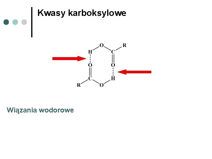 Kwasy karboksylowe Wiązania wodorowe 