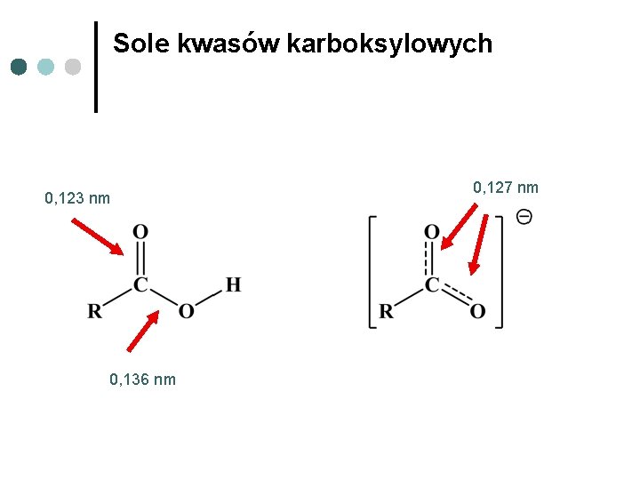 Sole kwasów karboksylowych 0, 123 nm 0, 136 nm 0, 127 nm 