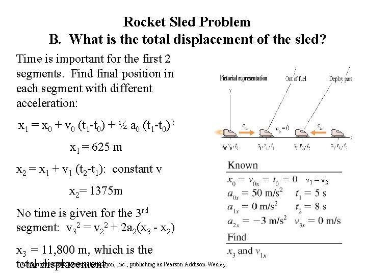 Rocket Sled Problem B. What is the total displacement of the sled? Time is Rocket Sled Problem B. What is the total displacement of the sled? Time is