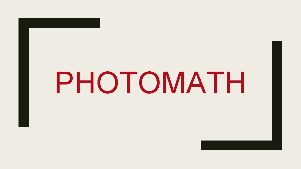 PHOTOMATH 