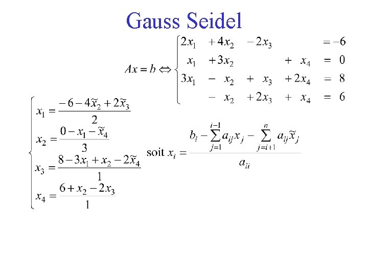 Gauss Seidel 
