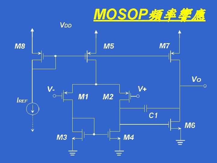 VDD MOSOP頻率響應 
