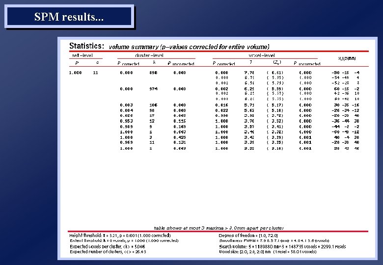 SPM results. . . 