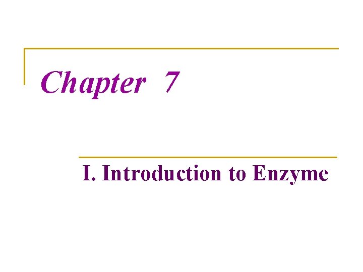 introduction to enzyme research paper