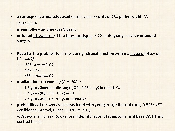  • • a retrospective analysis based on the case records of 230 patients