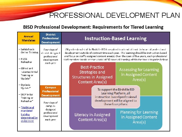 PROFESSIONAL DEVELOPMENT PLAN 