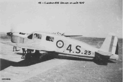 4 S – Caudron 635 Simoun en août 1947 (ARDHAN) 