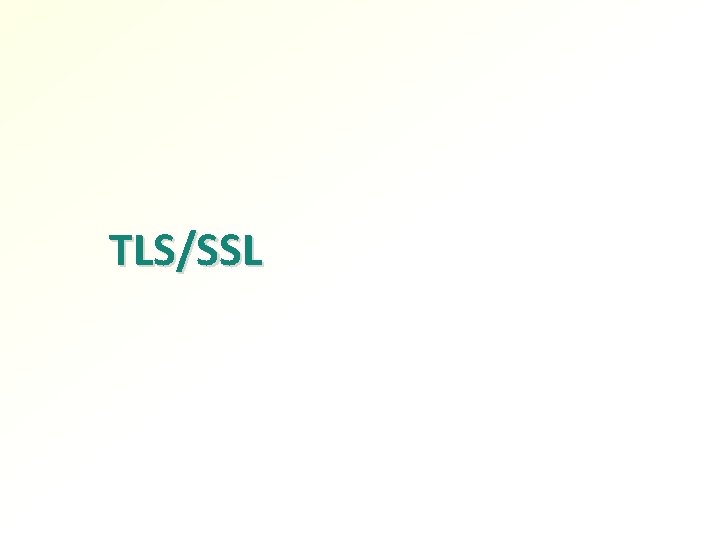 TLS/SSL 