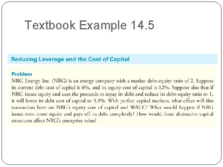 Textbook Example 14. 5 Textbook Example 14. 5