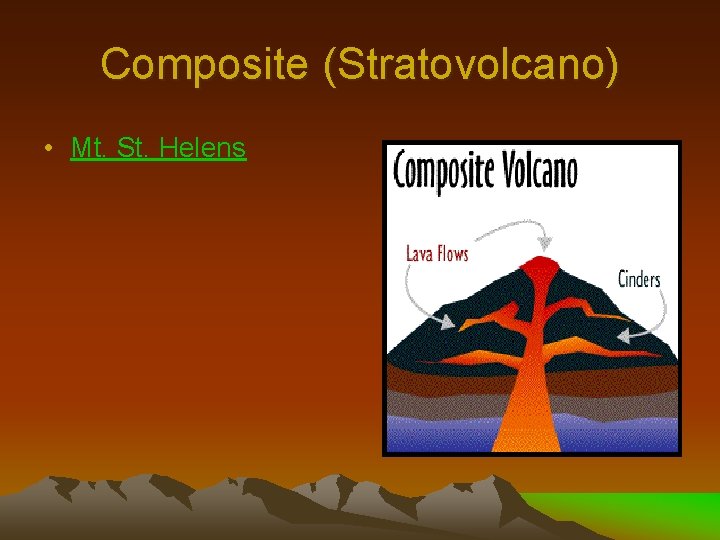 Composite (Stratovolcano) • Mt. St. Helens 