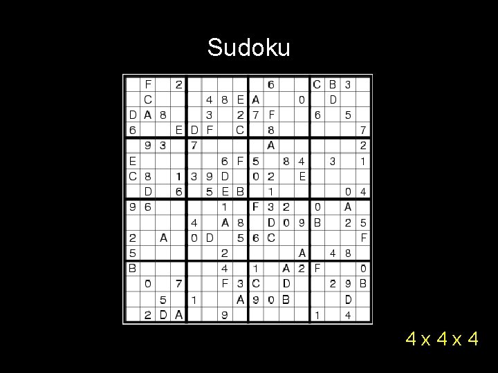 Sudoku 4 x 4 x 4 