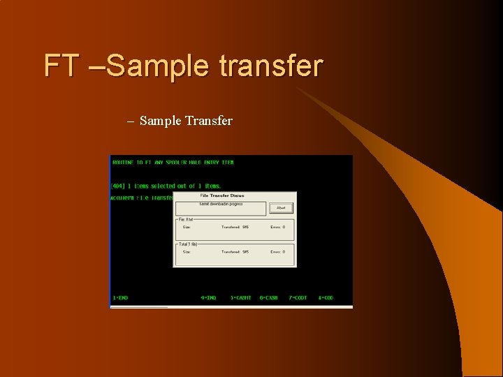 FT –Sample transfer – Sample Transfer 