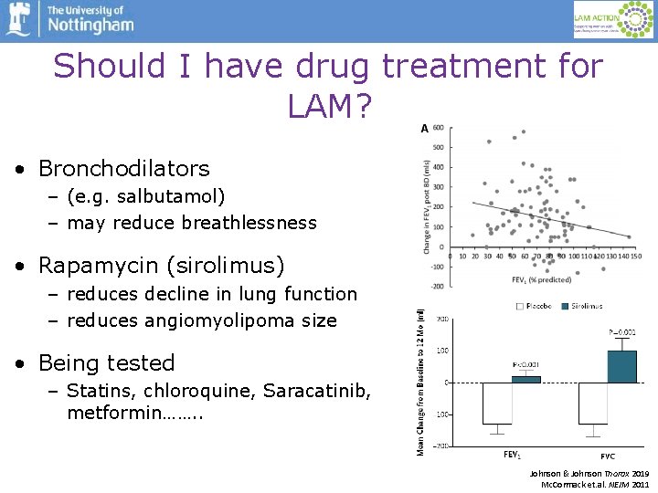 Should I have drug treatment for LAM? • Bronchodilators – (e. g. salbutamol) –