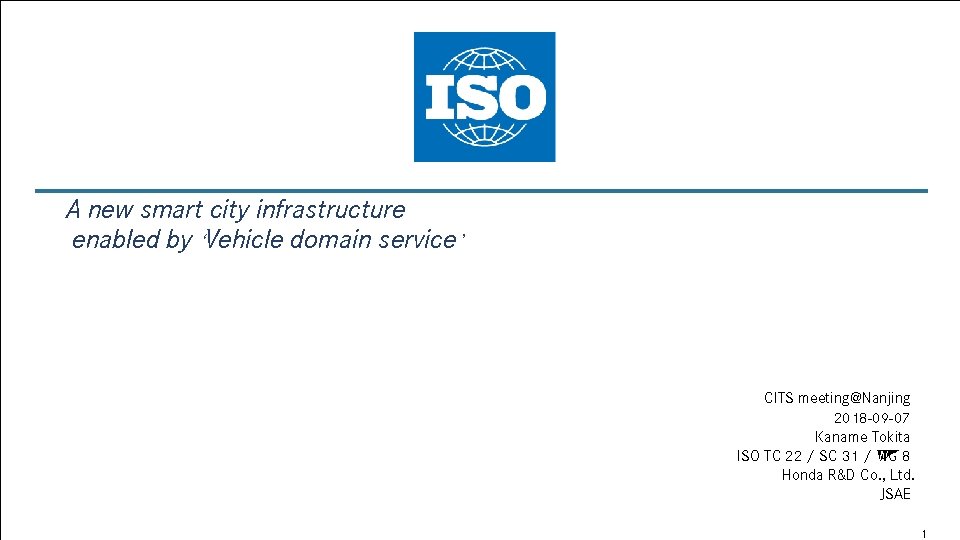VDS Vehicle Domain Service A new smart city infrastructure enabled by ‘Vehicle domain service’