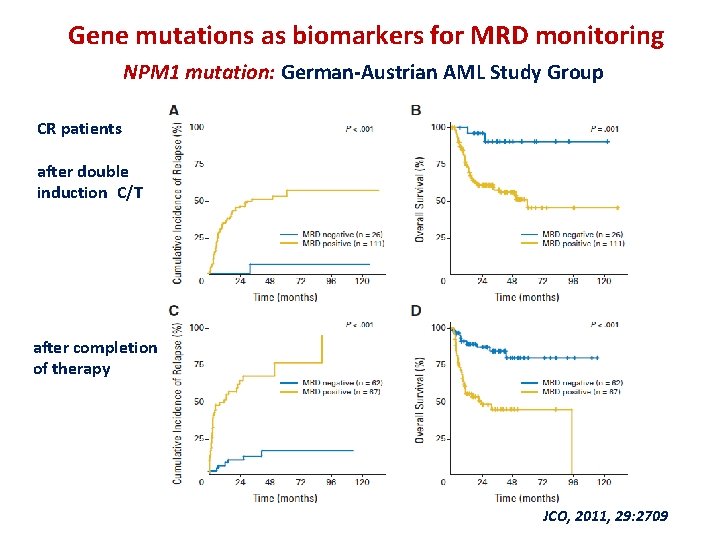 Gene mutations as biomarkers for MRD monitoring NPM 1 mutation: German-Austrian AML Study Group