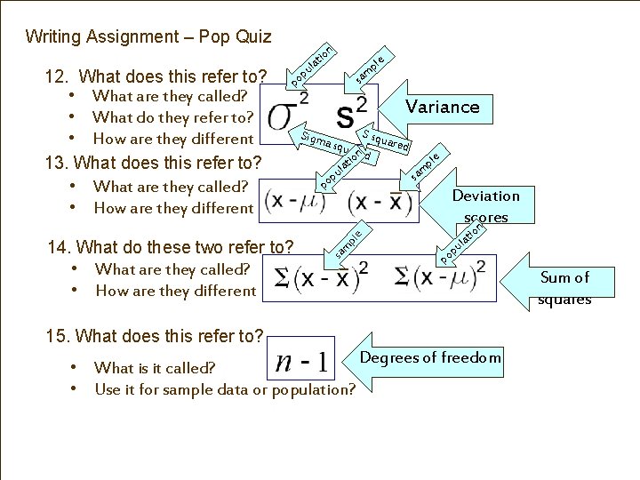 Writing Assignment – Pop Quiz e pl m sa p S squ ared squa