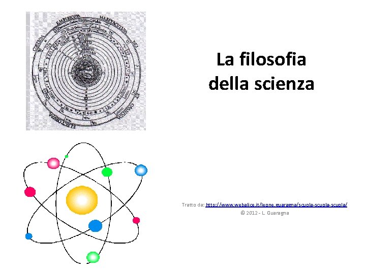 La filosofia della scienza Tratto da: http: //www. webalice. it/leone. guaragna/scuola-scuola/ © 2012 -