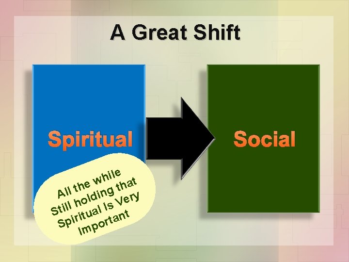 A Great Shift Spiritual le i h w t a e h h t