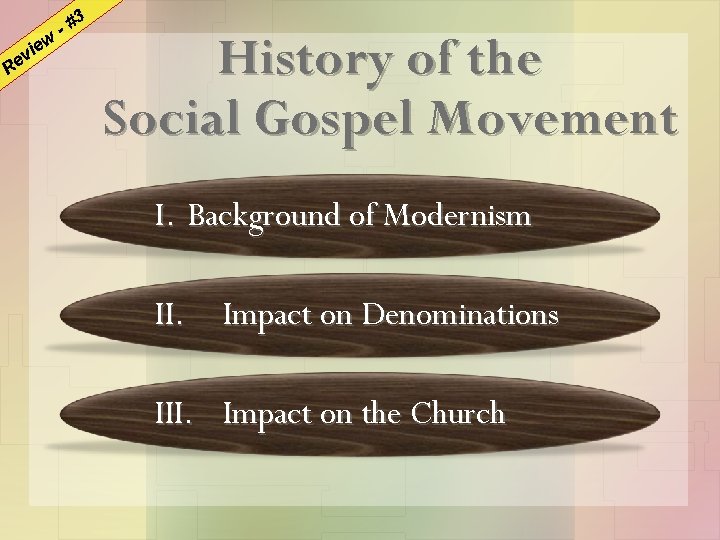 w e i v Re 3 # - History of the Social Gospel Movement